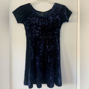 Blue Velvet Dress - Forever 21